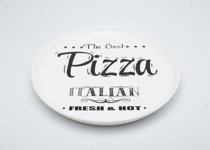 Assiette à Pizza - Porcelaine - 30cm - Blanc - Compatible Lave-Vaisselle