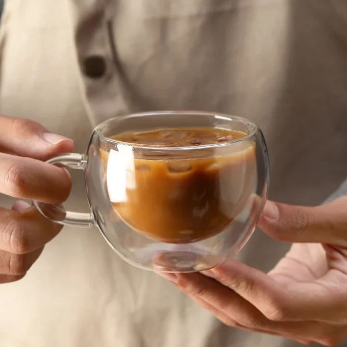 Tasse double paroi 60ml avec poignée