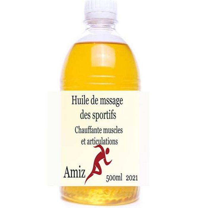 Huile de massage - Amiz - 500ML - Soulagement musculaire - Réduction inflammation - Apaisement