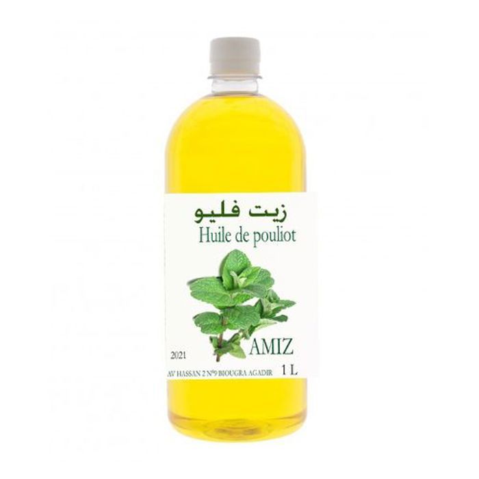 Huile MENTHE POULIOT - Amiz - 1L - Hydratant Corps - Femme - Adulte