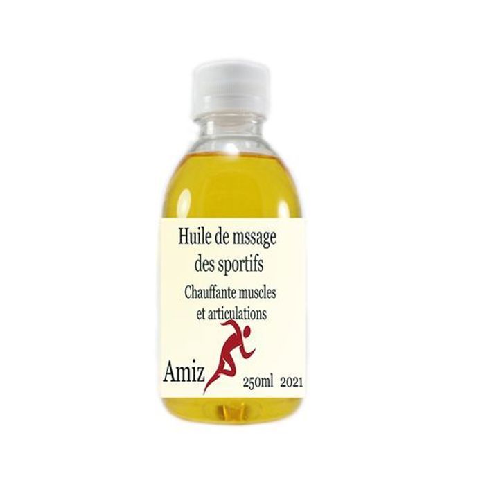 Huile de massage - Amiz - 250 mL - Soulagement musculaire - Apaisement - Hydratant corps