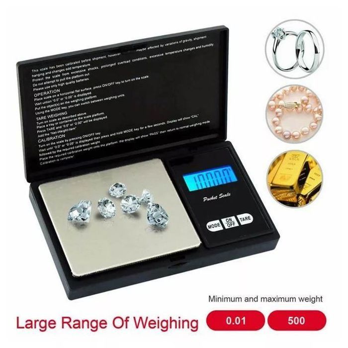 Mini Balance de Poche, Précision 0.01g,Pour Safran, Bijoux etc