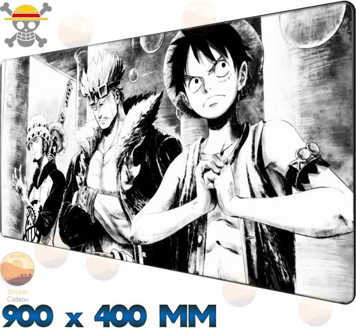 Tapis de Souris Gaming - One Piece - 90x40 cm - Antidérapant - Surface Lisse - Design Étendu