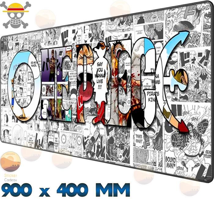 Tapis de Souris Gaming - One Piece - 90x40 cm - Antidérapant - Surface Lisse - Design Anime