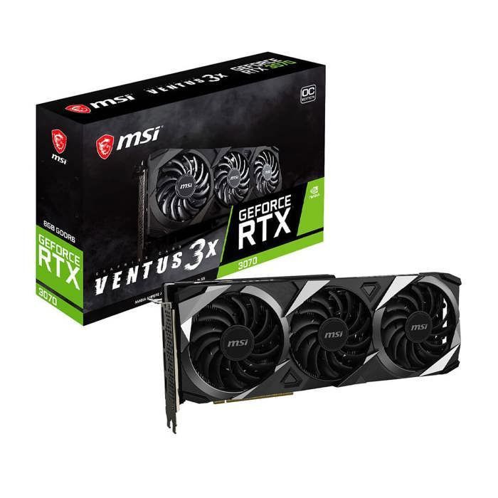 MSI - Carte graphique MSI GeForce RTX 3070  Ventus 3X 8G