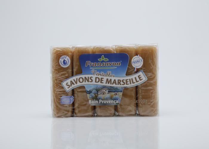 Savon - FRANSAVON - Marseille - 5x100g - Hypoallergénique - Bain Provençal