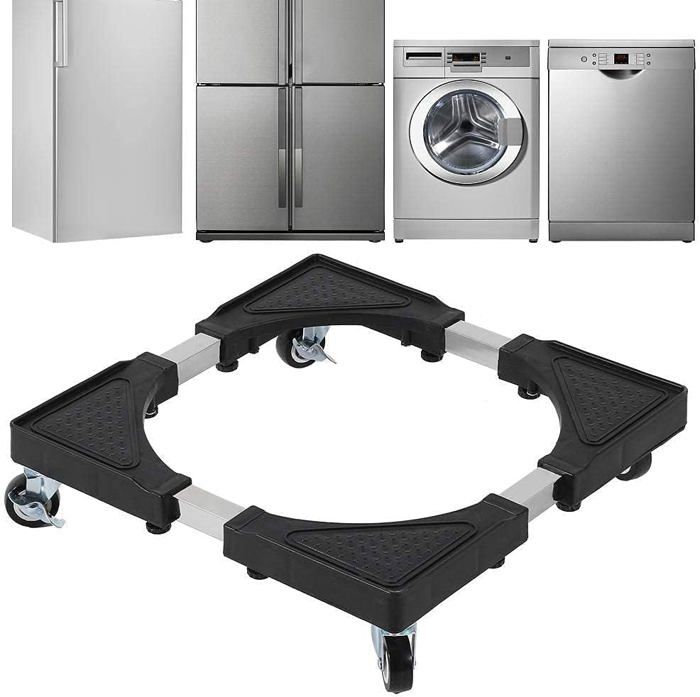Support roulant extensible réglable pour Machine à laver et réfrigérateur