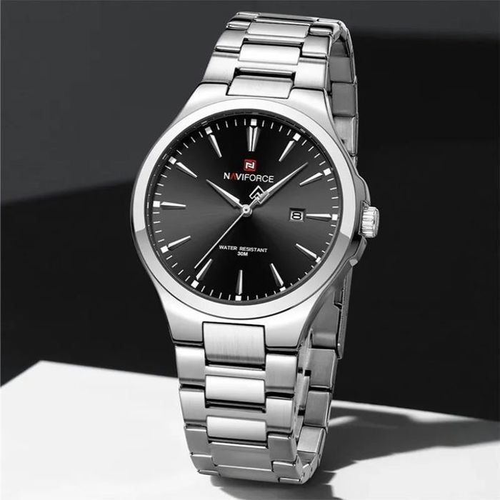 Montre Naviforce pour homme - Quartz - Bracelet en acier inoxydable