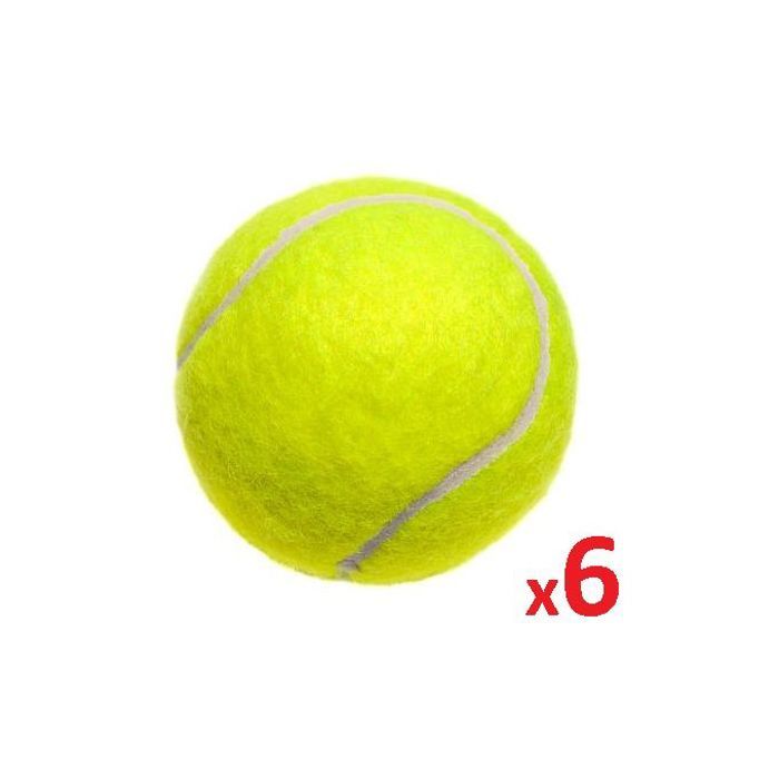 Lot de 6 Balles de Tennis Couleur jaune // 6 Pièces Balles pour Raquette