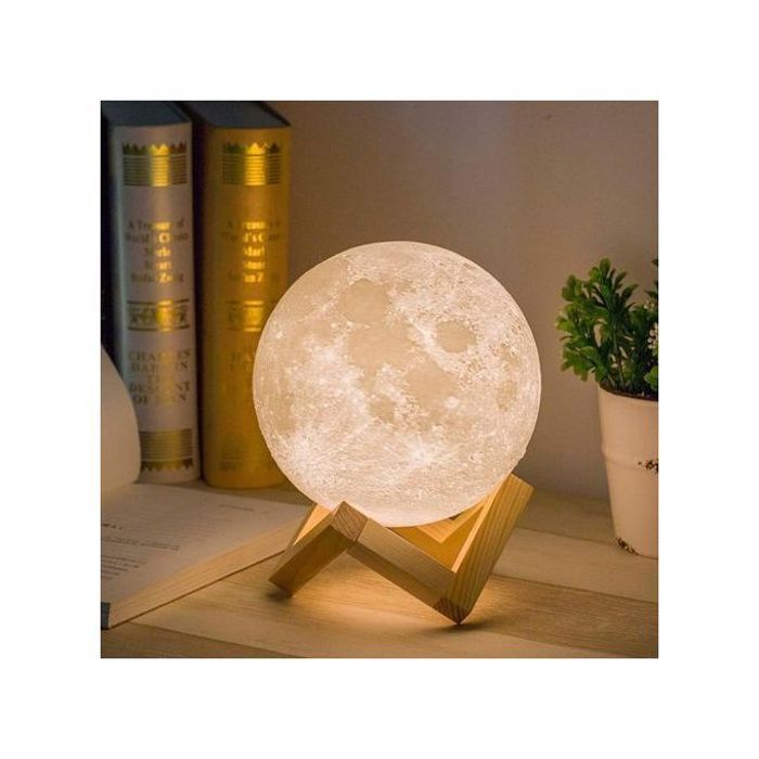 Moon light La Lune Lumineuse, 3D,contrôle Avec Télécommande support démontable