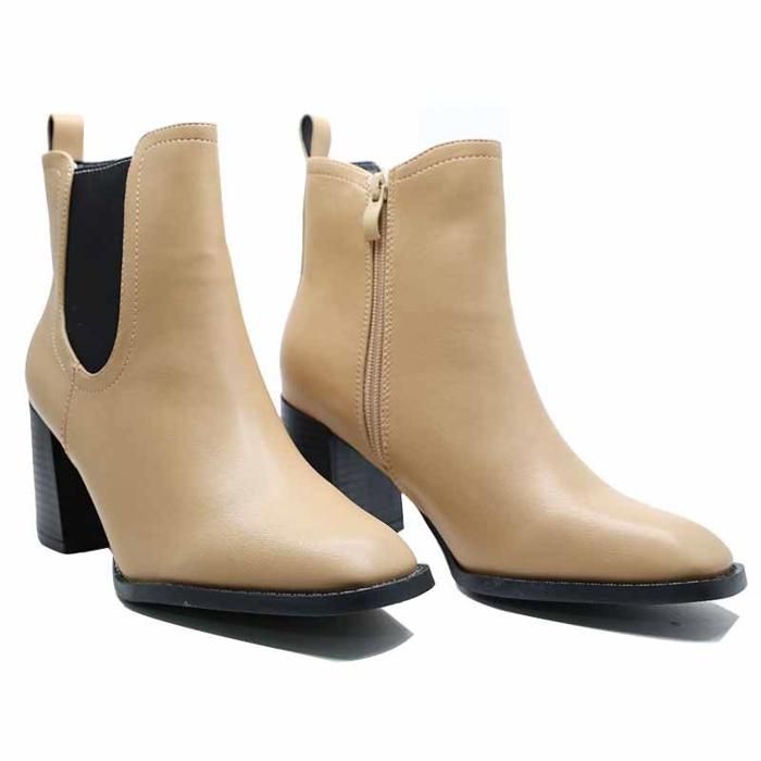 BOTTINES DEMI TALON - BEIGE