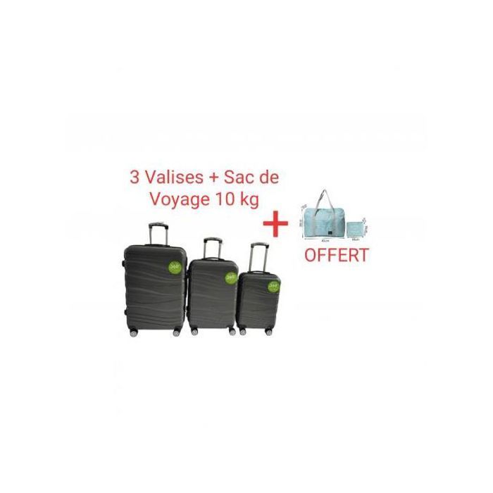 Pack 3 pièces de valise pour voyage