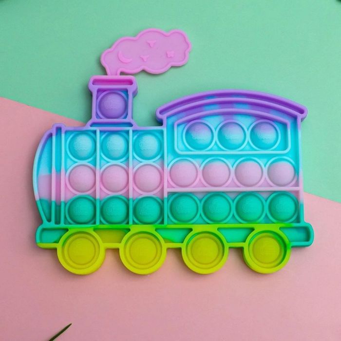 POP IT - GENERIC - Train - Multicolore - Silicone - Jouet anti-stress