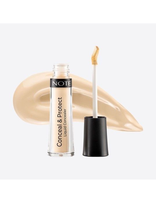 Anticernes Liquide - Note - Conceal & Protect - 03 Soft Sand - SPF 15 - Sans parabènes - 12 teintes
