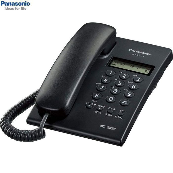 Panasonic telephone fixe filaire KX-T7703SX avec afficheur LCD avec identification de l'appelant