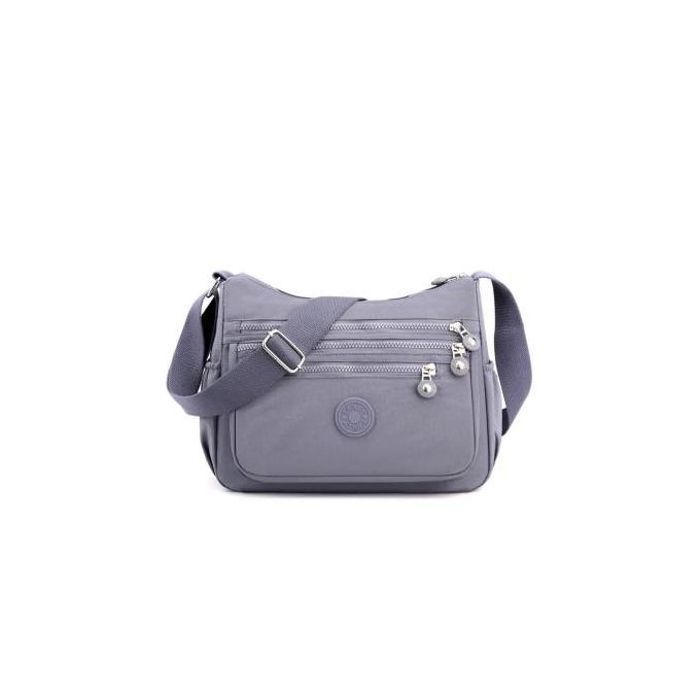 Sac à main de voyage en nylon pour femmes - Gris