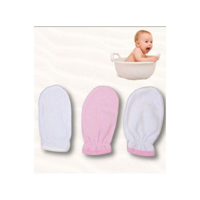 3 Gants de Bain doux pour nettoyer la Peau de Bébé