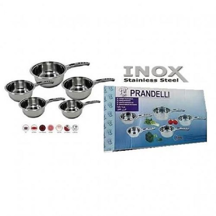 Prandelli Set de 5 Casseroles en inox Prandelli