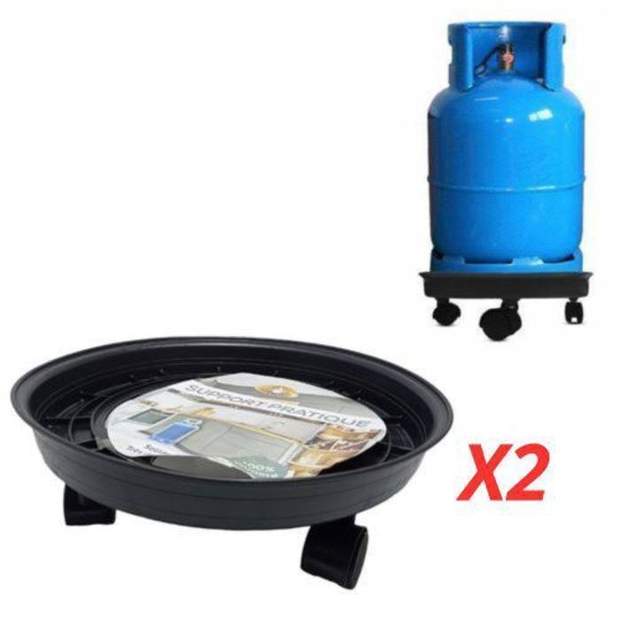 2 x  Support Bouteille de gaz, Porte bouteille a 4 roulettes ( couleur aleatoir)