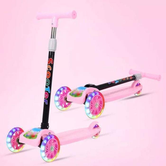 Trottinette 3 roues rose