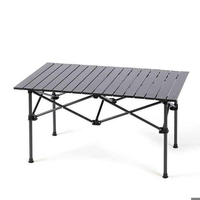 Table de camping pliante table d'extérieur avec hauteur réglable de 50 à 95 cm, grand sac de rangement et sac de transport