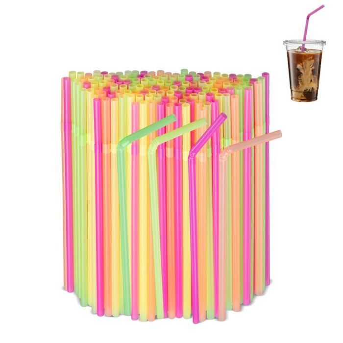 Pailles Jetables 100 Pcs – Pratiques et Hygiéniques pour Vos Boissons !