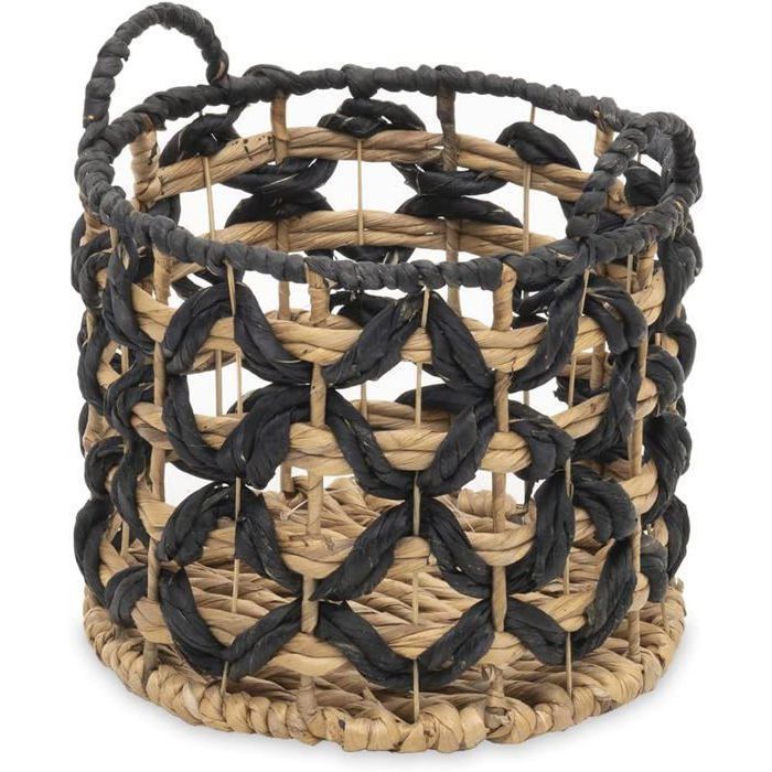 Panier - BELLA MAISON - Sazy Catherine - Jacinthe d'eau naturelle - Taille S - Noir