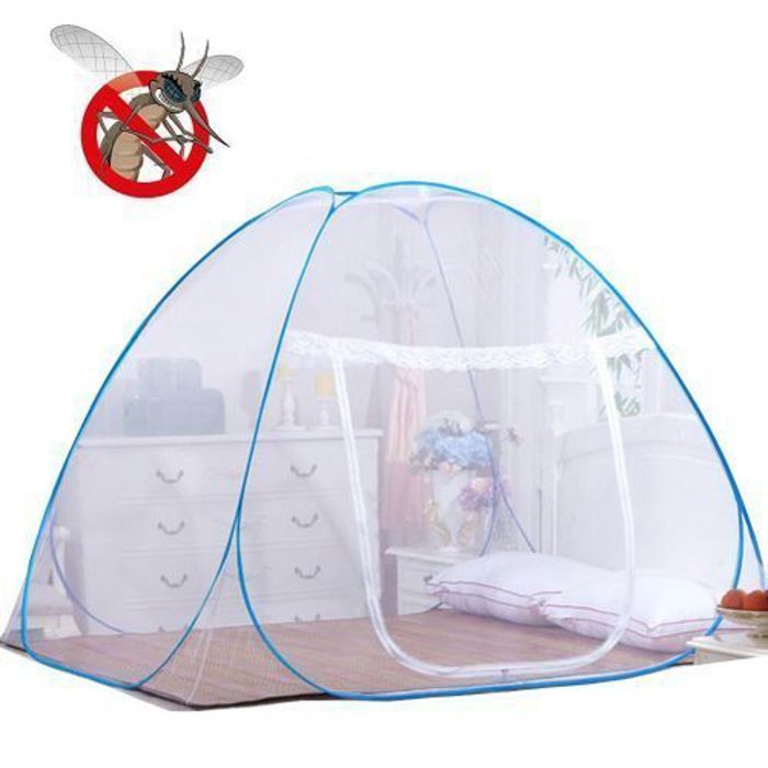 Moustiquaire pour lit (2 place), Anti-moustiques Haute Qualité 180X200X150 CM Autonome pliable, Tente Camping pour voyages bébés, to