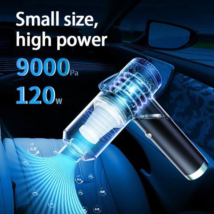 aspirateur à main rechargeable et léger avec lumière LED