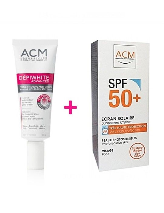 ACM DEPIWHITE ADVANCED CREME INTENSIVE ANTI-TACHE 40ML+ ACM SPF 50+ ECRAN OFFERT