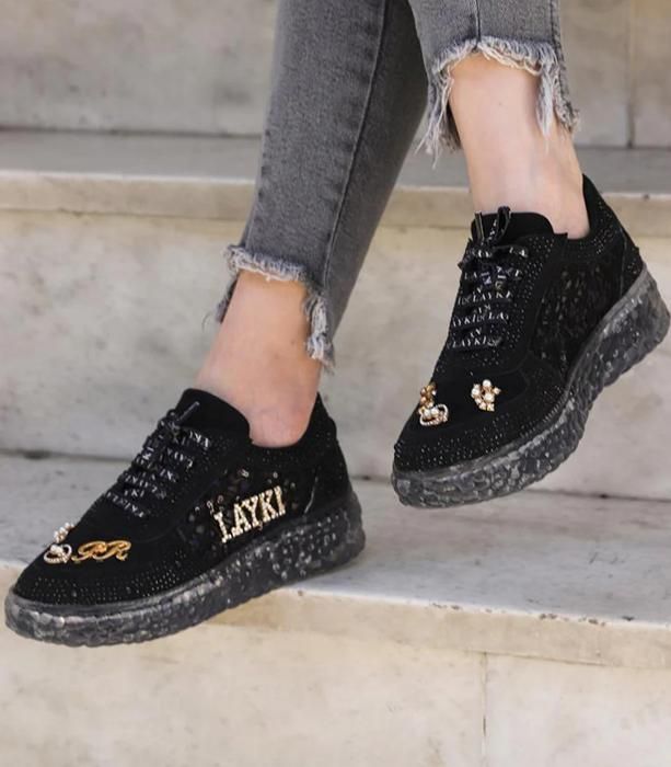 Baskets Femme - GENERIC - Turkey Espadrille - Noir - Semelle Épaisse - Tendance Mode