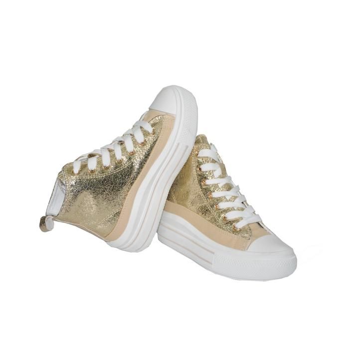 Espadrille - VIVAS - Montante - Dorée - Enfant - Textile - Marjane Mall - Image 1