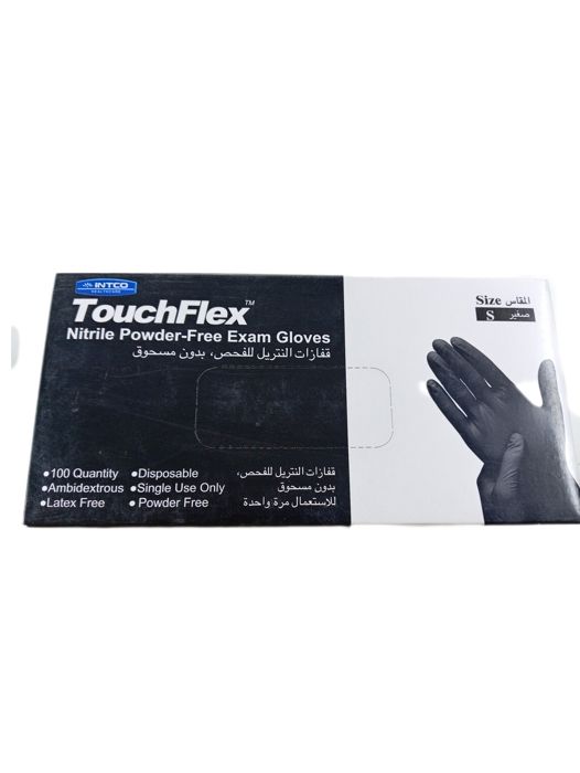 TouchFlex Gants Nitrile Noire pour la cuisine, taille S100pes