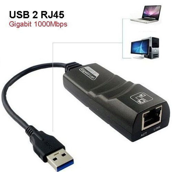 adaptateur USB 3.0 To 10/100/1000 Gigabit RJ45 Ethernet LAN Network Adapter 1000Mbps