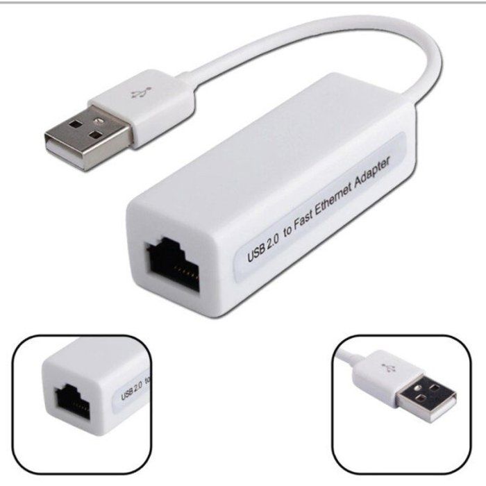 Adaptateur de USB 2.0 vers RJ45 LAN Ethernet reseau pour Apple Mac MacBook Air PC portable