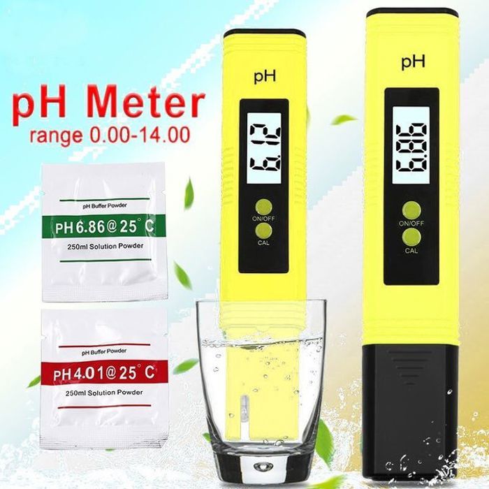 Testeur de pH - PH-Mètre Numérique - LCD - Précision Élevée - Portable - Calibrage Facile