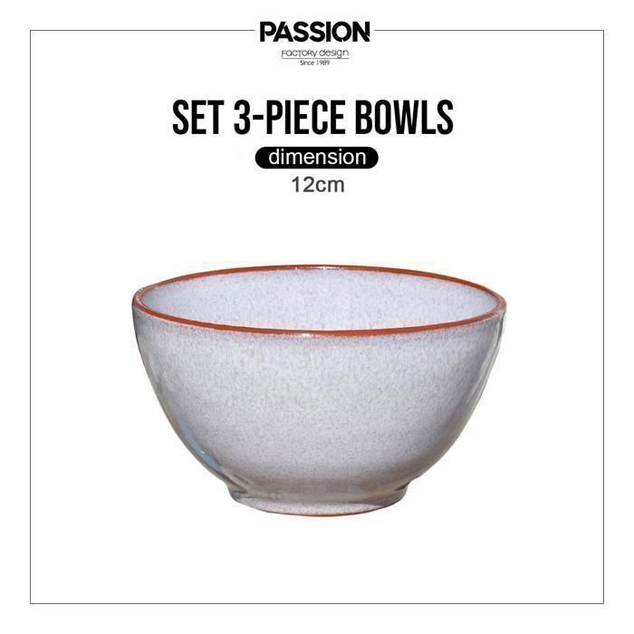 PACK DE 3 BOL D.12CM BLANC