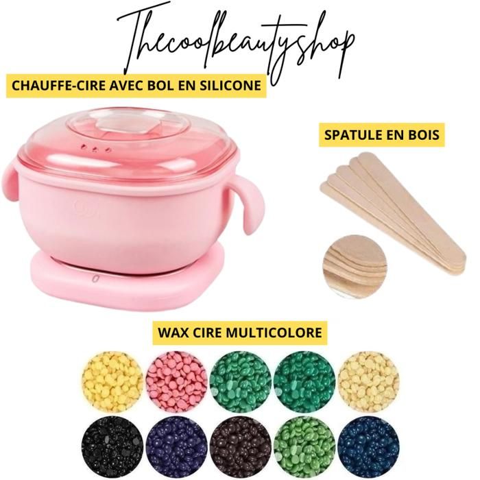 Chauffe-cire - THE COOL BEAUTY SHOP - Multicolore - Portable - Facile à utiliser - Silicone