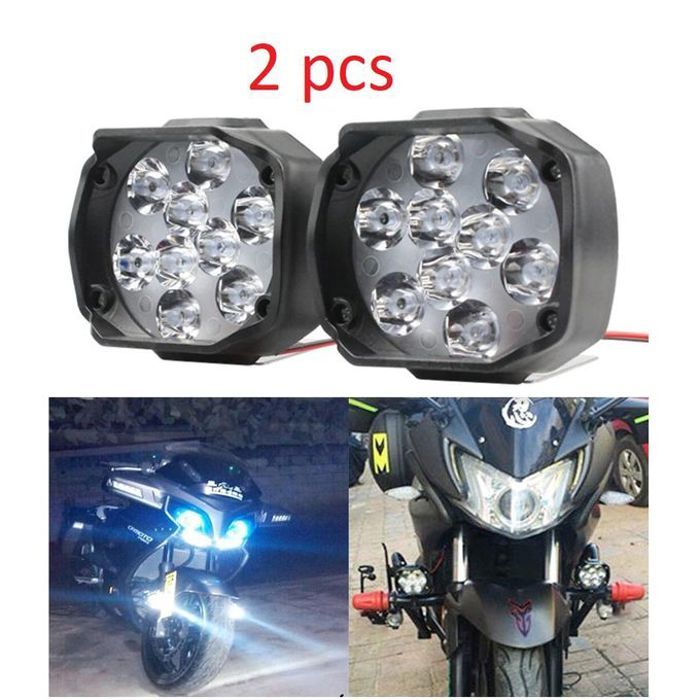 Phares led moto 9v-85v 900lm