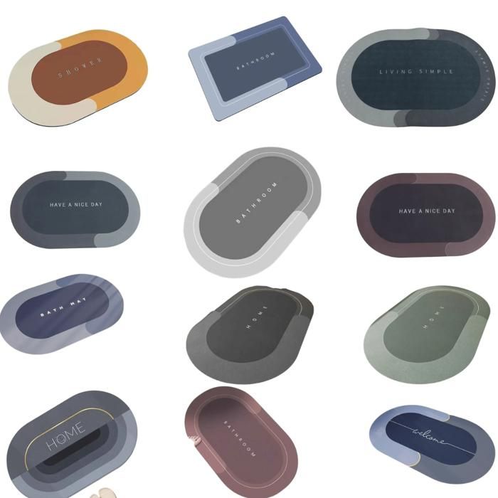 Tapis de salle de bain super absorbant (Couleur et designe aléatoire)