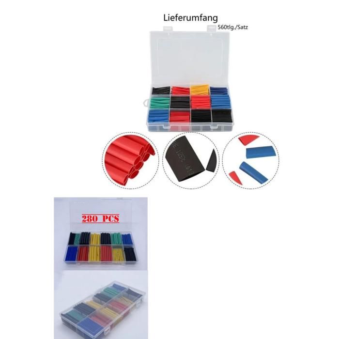 Ensemble de tubes thermorétractables en polyoléfine, câble électrique