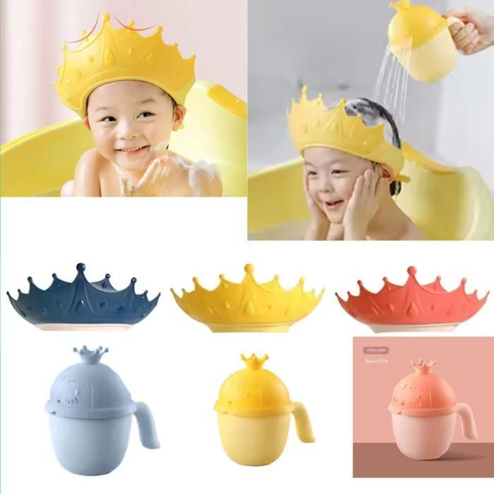 2 pcs de couronnes protège bébé du shampoing pour la douche(Couleur aléatoire)