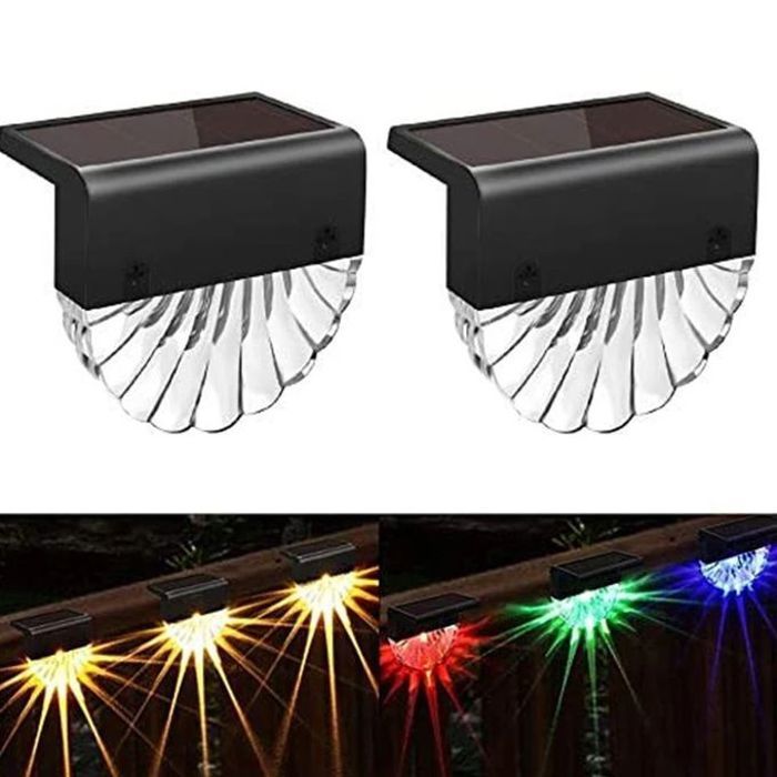 Kit de 2 lampes solaires pour extérieur, jardin,terrasse, marches et escaliers