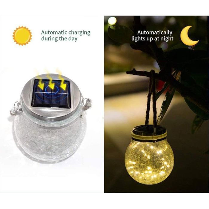 Lampe suspendue led solaire bou