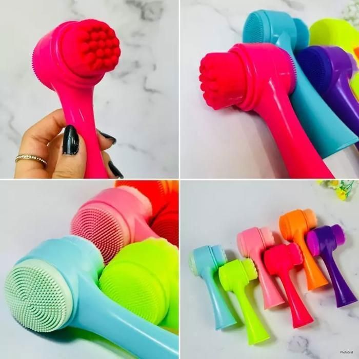 Brosse nettoyante à double face en silicone pour le visage - lavage facial