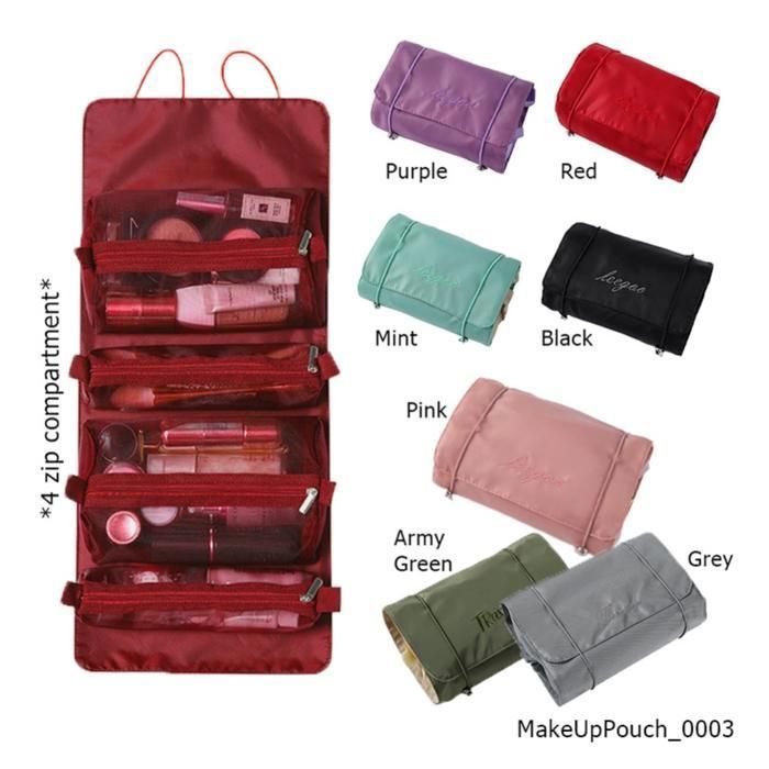 Trousse de maquillage portable voyage amovible 4 en 1pour femme