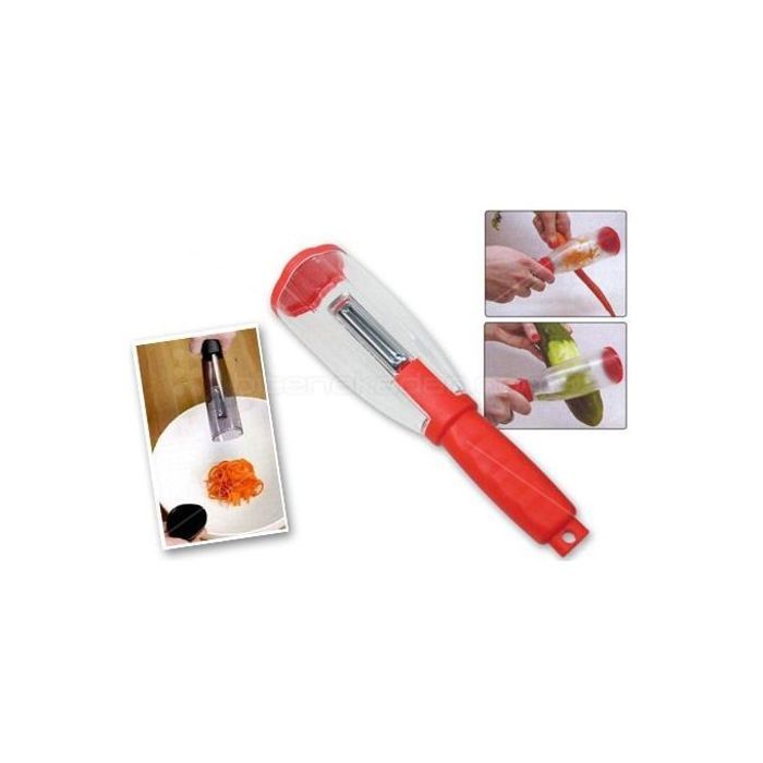 Éplucheur avec récipient, couteau d'office en acier inoxydable pour fruits