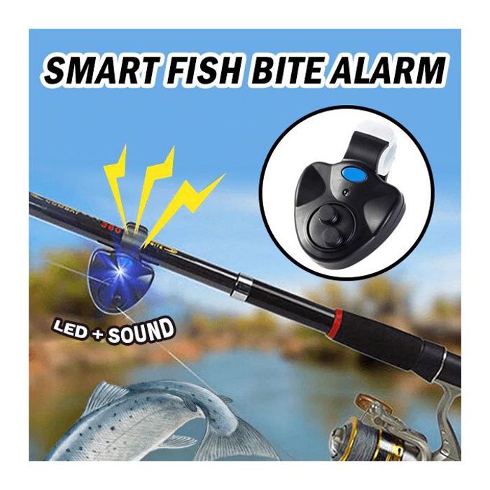 Alarme de morsure de pêche électronique avec son, indicateur lumineux led, alarme