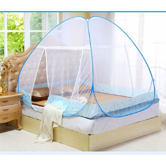 Moustiquaire lit double 2 portes anti-moustiques