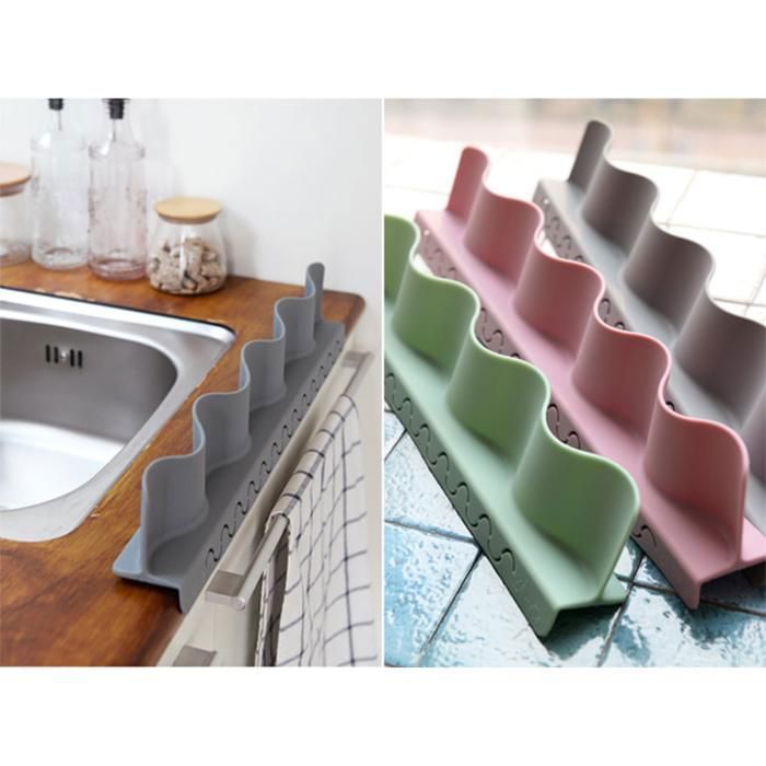 Tapis d'évier en silicone - Contre les éclaboussures - Couleur aléatoire